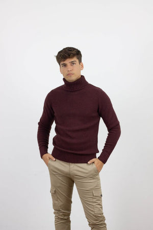 JERSEY LANA CUELLO ALTO ESTRUCTURA GRANATE SKU 0.25973