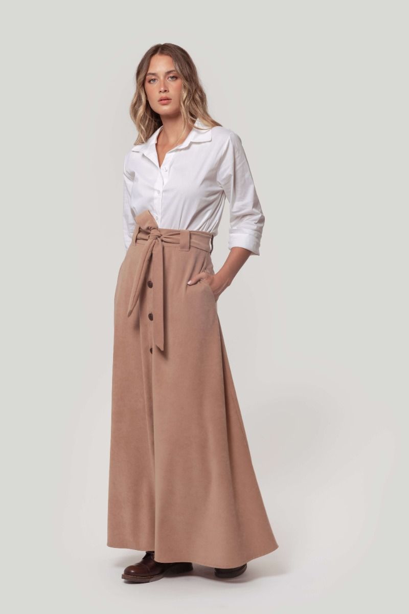 SAIA DE CAMURÇA CAMEL SKU 0,27449