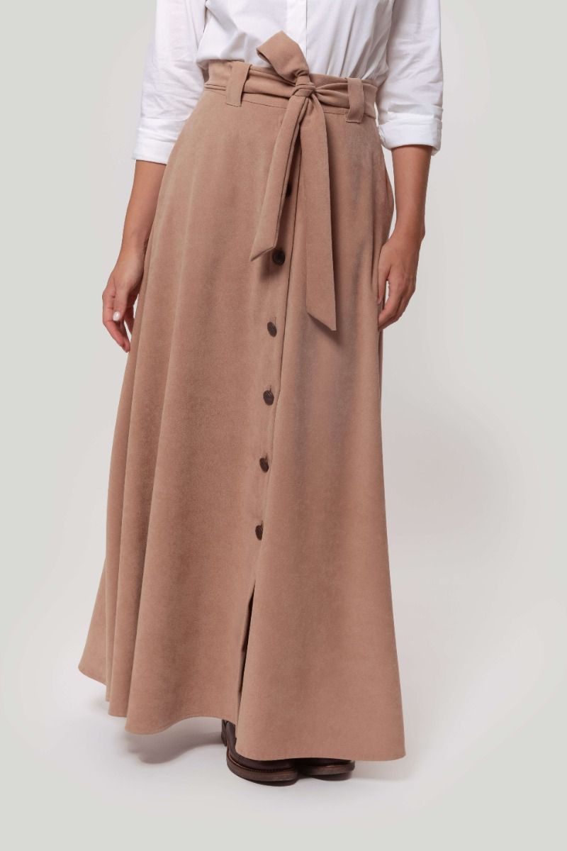 SAIA DE CAMURÇA CAMEL SKU 0,27449