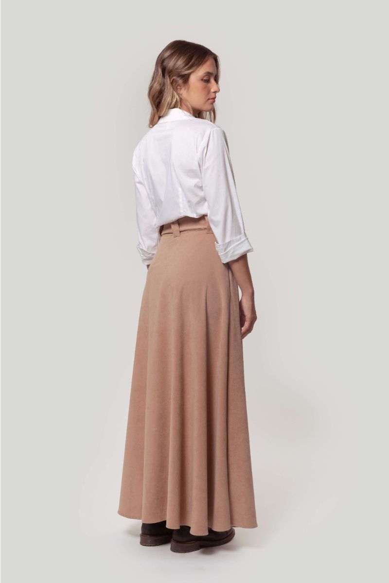SAIA DE CAMURÇA CAMEL SKU 0,27449