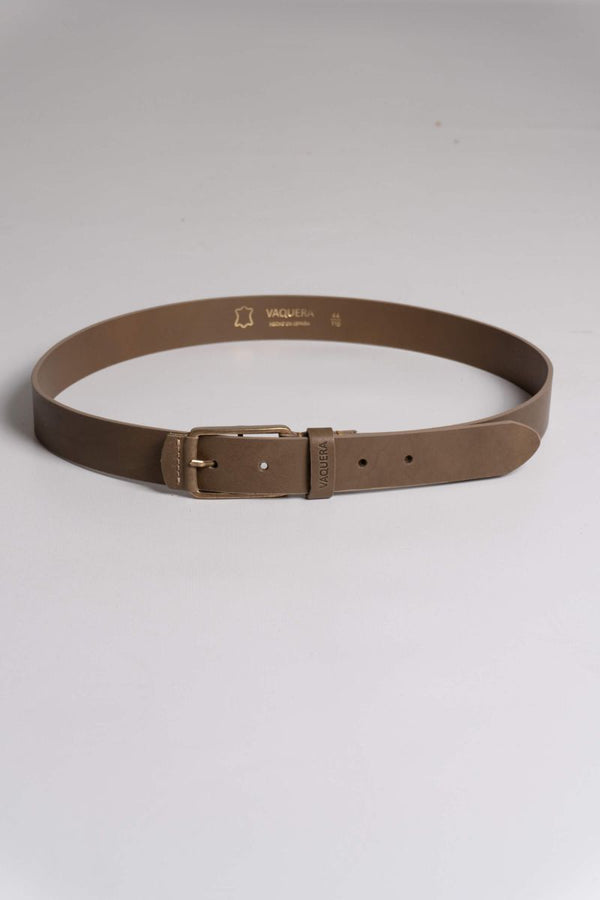 CINTO DE COURO COM FIVELA ENVELHECIDA TAUPE SKU 0,27748