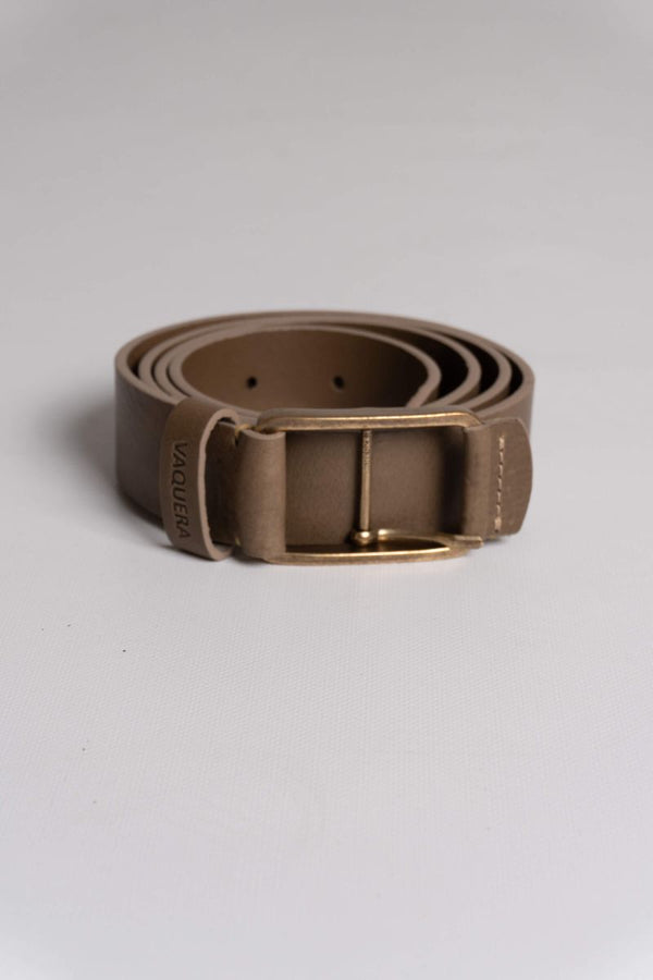 CINTO DE COURO COM FIVELA ENVELHECIDA TAUPE SKU 0,27748