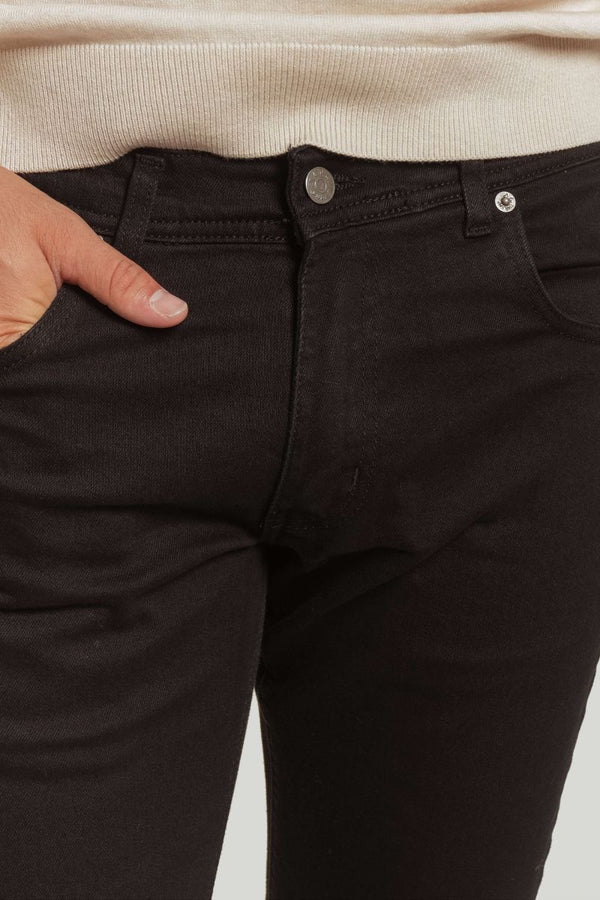 Calças esportivas jeans pretas SKU 0.28873