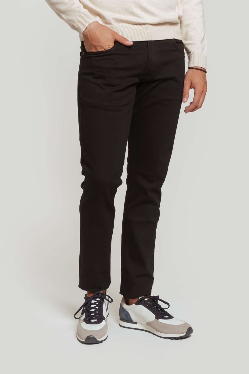 Calças esportivas jeans pretas SKU 0.28873