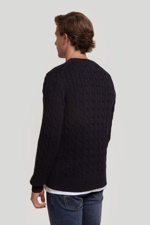 JERSEY RICH CABLE CREW NECK MARINO SKU 0.29217