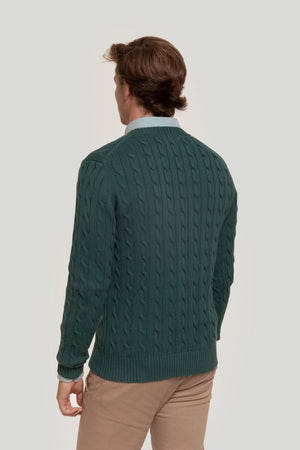 JERSEY RICH CABLE CREW NECK BOTELLA SKU 0.29217