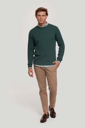 JERSEY RICH CABLE CREW NECK BOTELLA SKU 0.29217