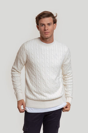 JERSEY RICH CABLE CREW NECK ARENA SKU