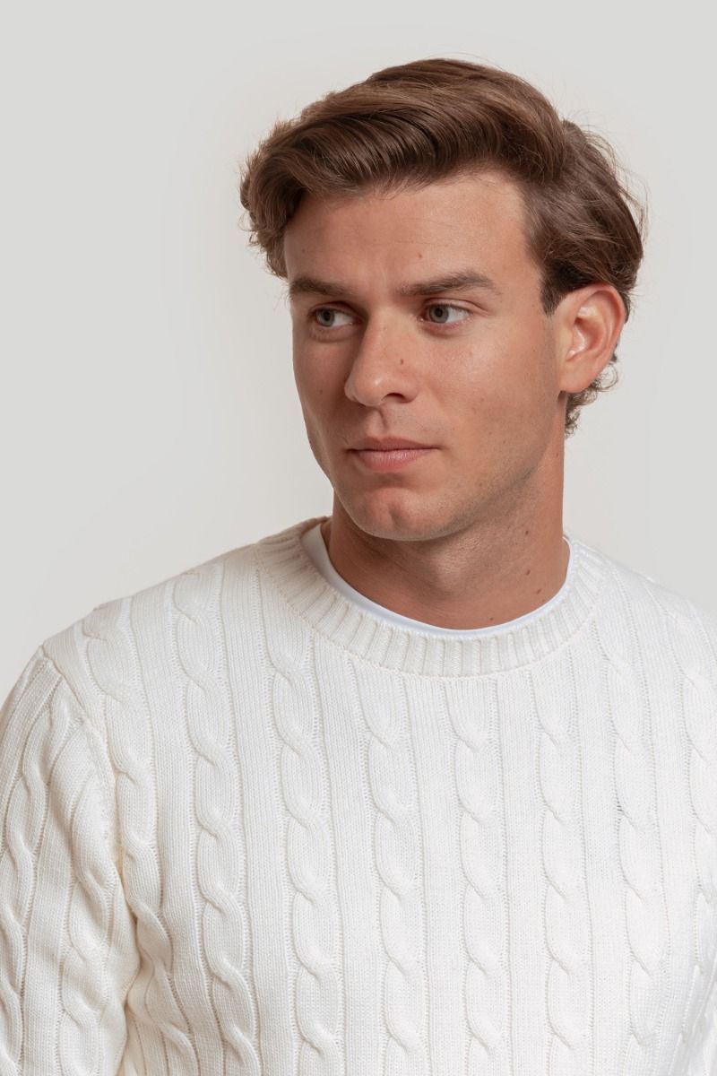 JERSEY RICH CABLE CREW NECK ARENA SKU