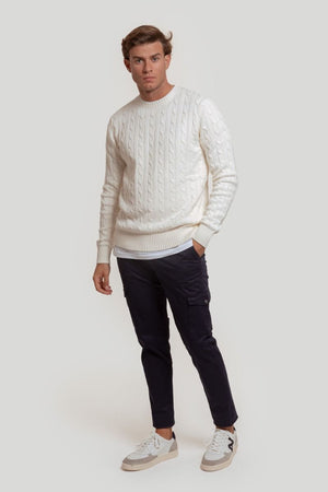 JERSEY RICH CABLE CREW NECK ARENA SKU