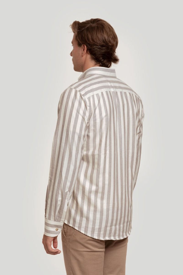 CAMISA RAYA ANCHA OXFORD GRIS SKU 0.29225