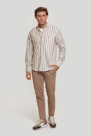 CAMISA RAYA ANCHA OXFORD GRIS SKU 0.29225