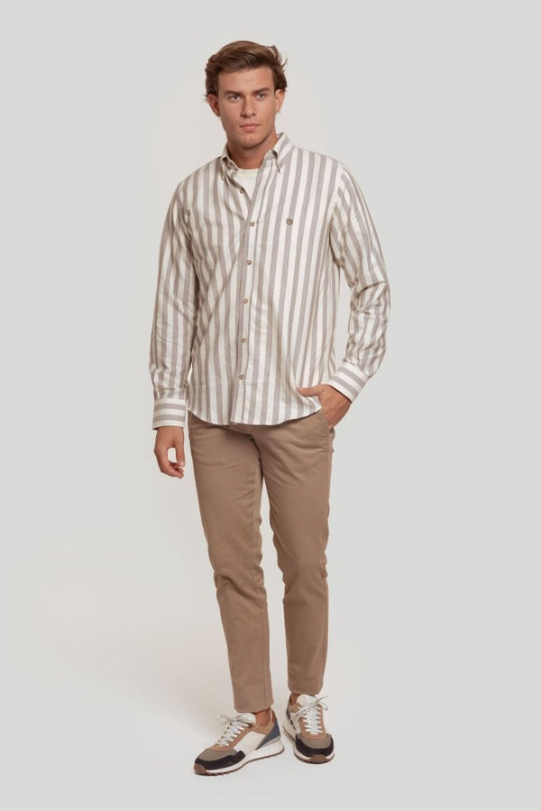 CAMISA RAYA ANCHA OXFORD GRIS SKU 0.29225