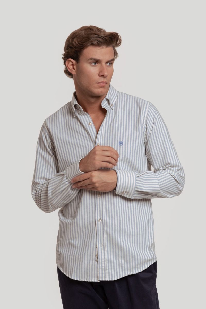 CAMISA RAYA OXFORD CELESTE SKU 0.29226
