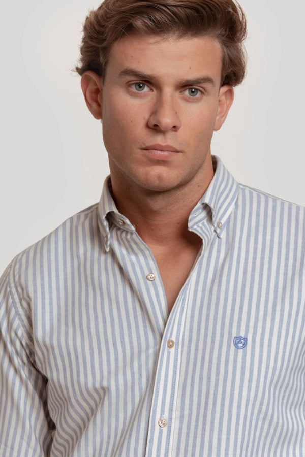 CAMISA RAYA OXFORD CELESTE SKU 0.29226