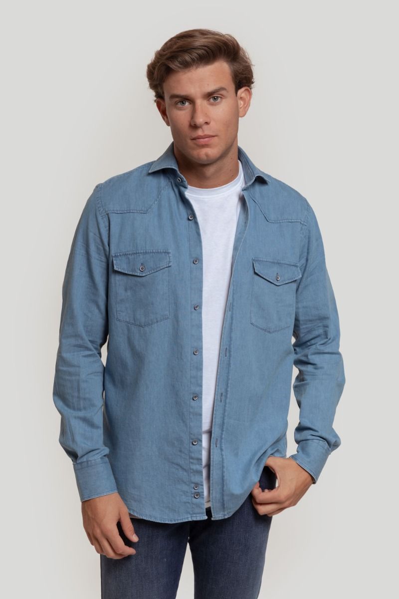 CAMISA TEJANA CON BOLSILLOS SKU 0.29227