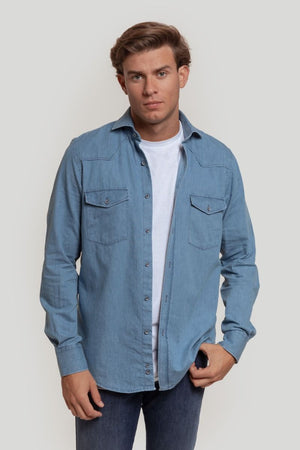 CAMISA TEJANA CON BOLSILLOS SKU 0.29227