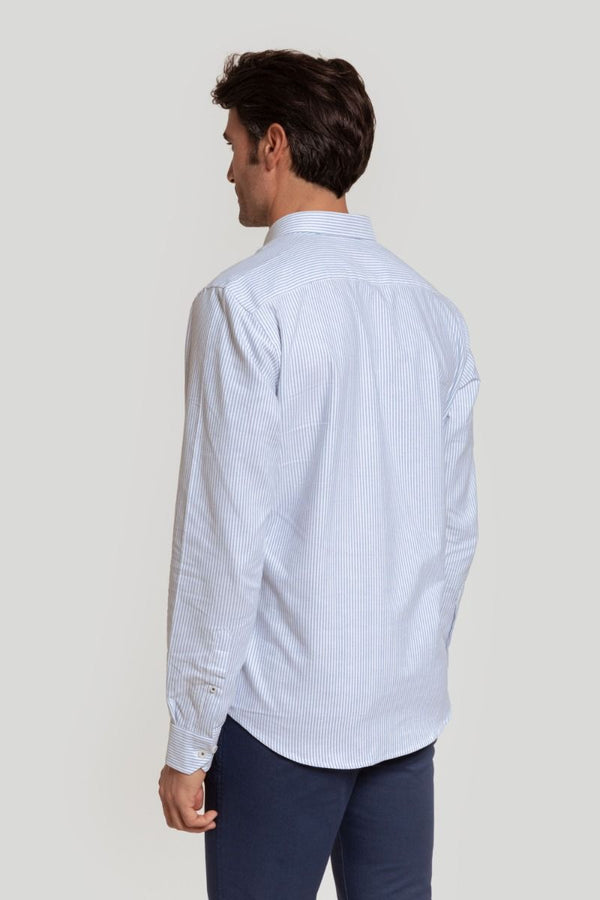 CAMISA RAYA FINA CELESTE SKU 0.29434