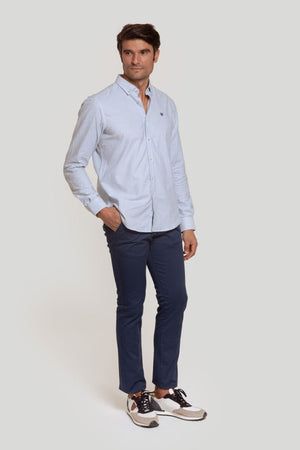 CAMISA RAYA FINA CELESTE SKU 0.29434