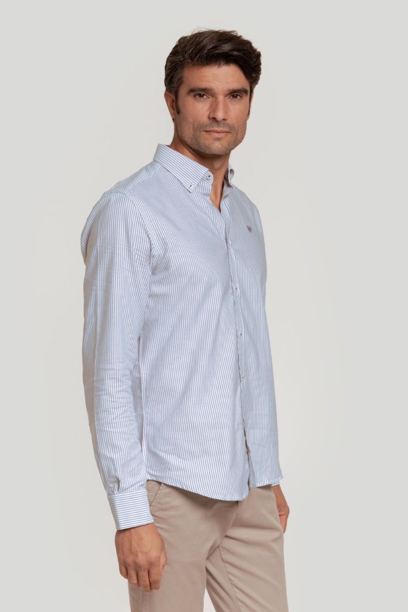 CAMISA RAYA FINA GRIS SKU 0.29434
