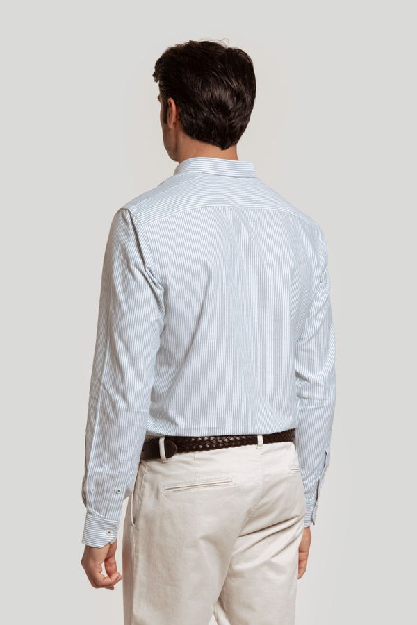 CAMISA RAYA FINA VERDE SKU 0.29434