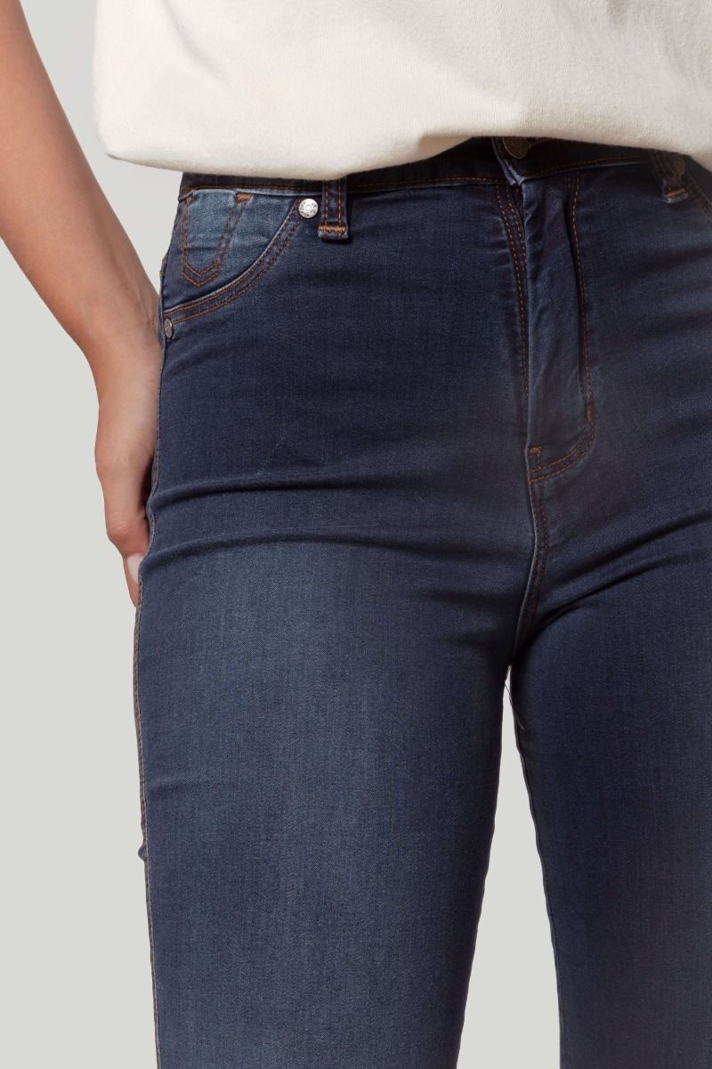 PANTALON TIRO ALTO SKINNY AZUL SKU 0.29435