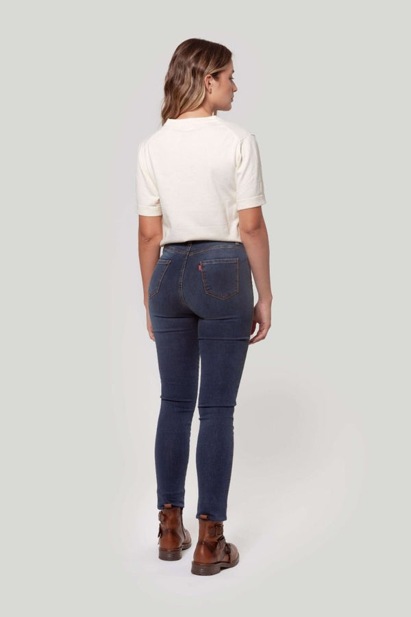 PANTALON TIRO ALTO SKINNY AZUL SKU 0.29435