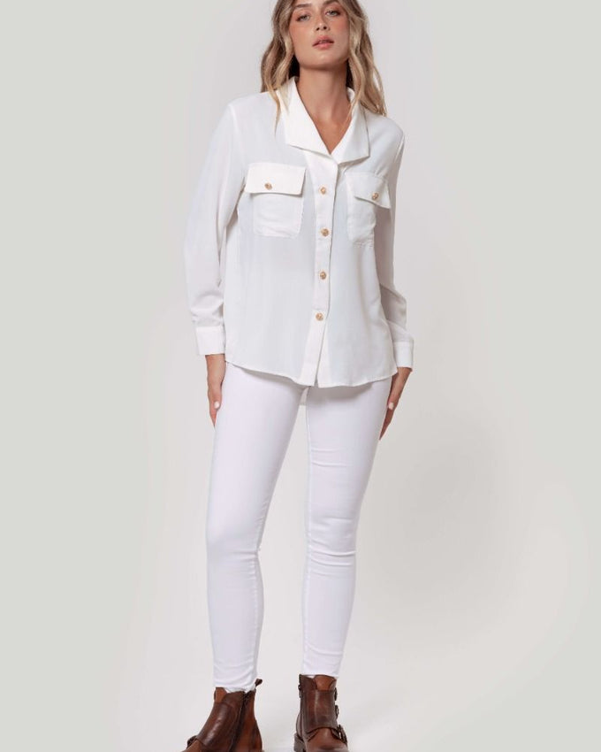 PANTALON TIRO ALTO SKINNY BLANCO SKU 0.29437