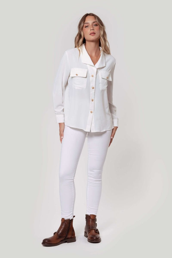 PANTALON TIRO ALTO SKINNY BLANCO SKU 0.29437