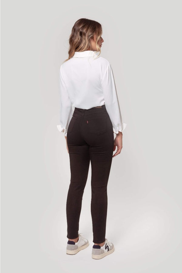 PANTALON TIRO ALTO SKINNY NEGRO AZUL SKU 0.29437