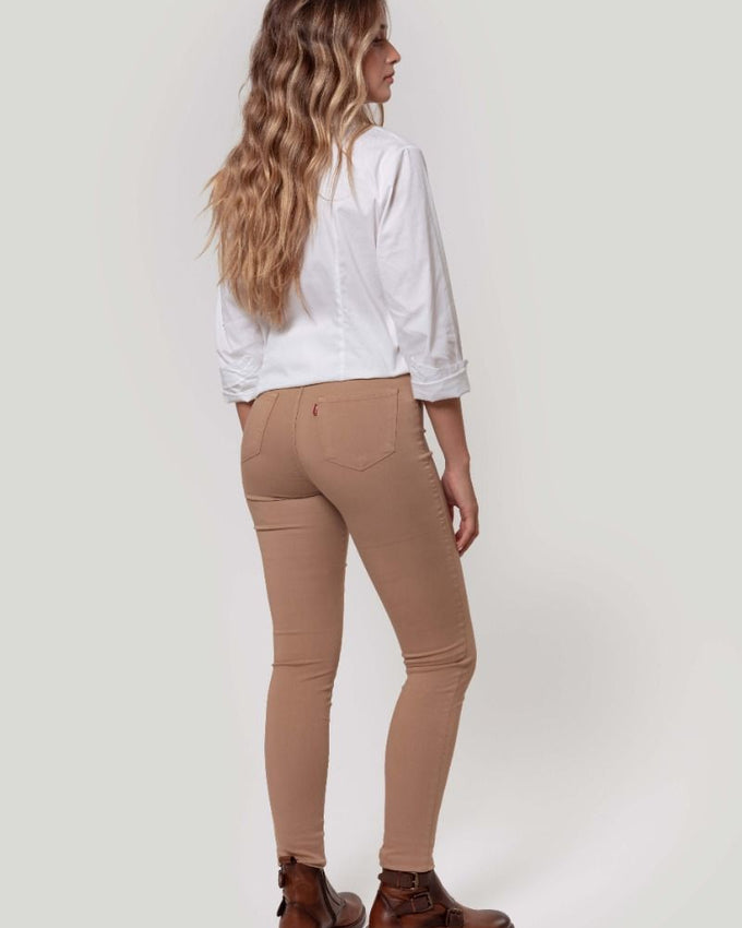 PANTALON TIRO ALTO SKINNY CAMEL SKU 0.29437