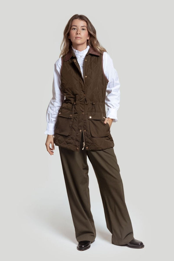 CHALECO ACOLCHADO LARGO KAKI SKU 0.29498