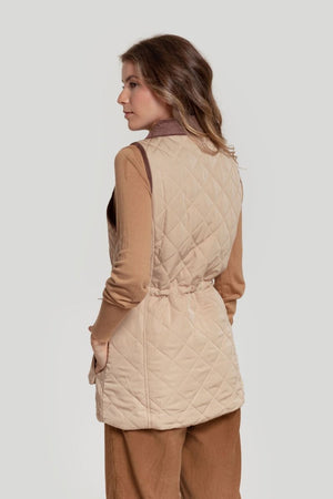 CHALECO ACOLCHADO LARGO CAMEL SKU 0.29498