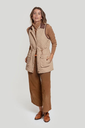 CHALECO ACOLCHADO LARGO CAMEL SKU 0.29498