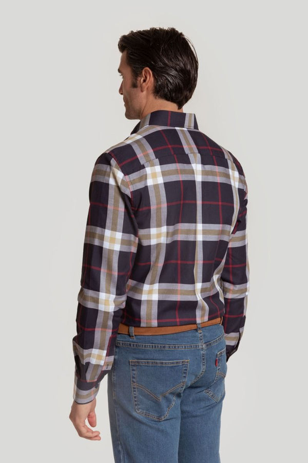 Camisa Cuadro Marino Raya Ancha