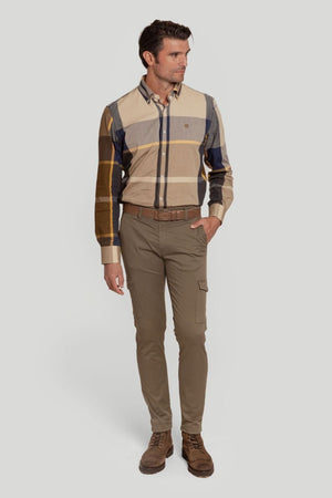 CAMISA CUADRO TONOS CAMEL