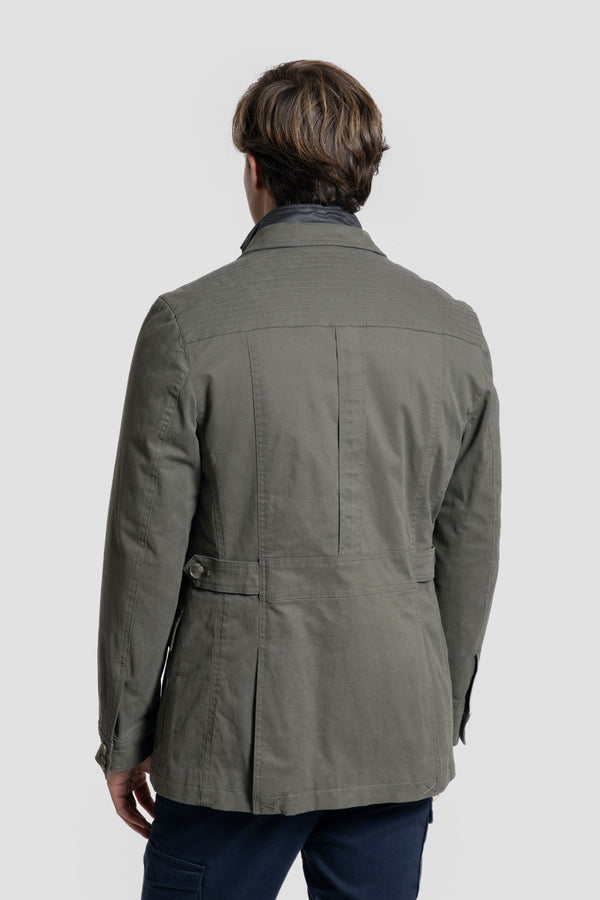 Chaqueta Bolsillos Kaki SKU 0.32434