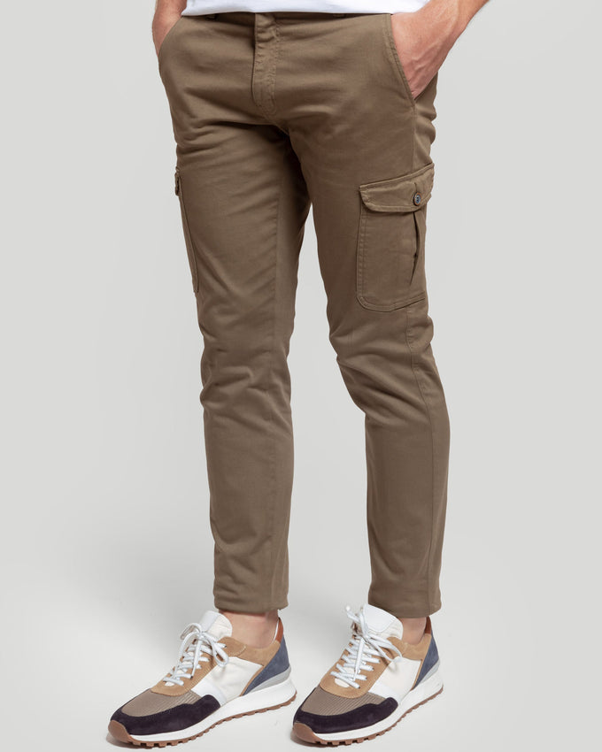 Pantalon cargo chino kaki, référence 0.24297