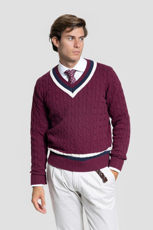 Jersey Cuello Pico Burdeos SKU 0.32276