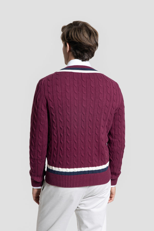 Jersey Cuello Pico Burdeos SKU 0.32276