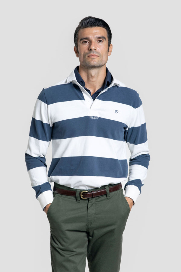 Polo Manga Larga Rayas Índigo - Legado SKU 0.32462