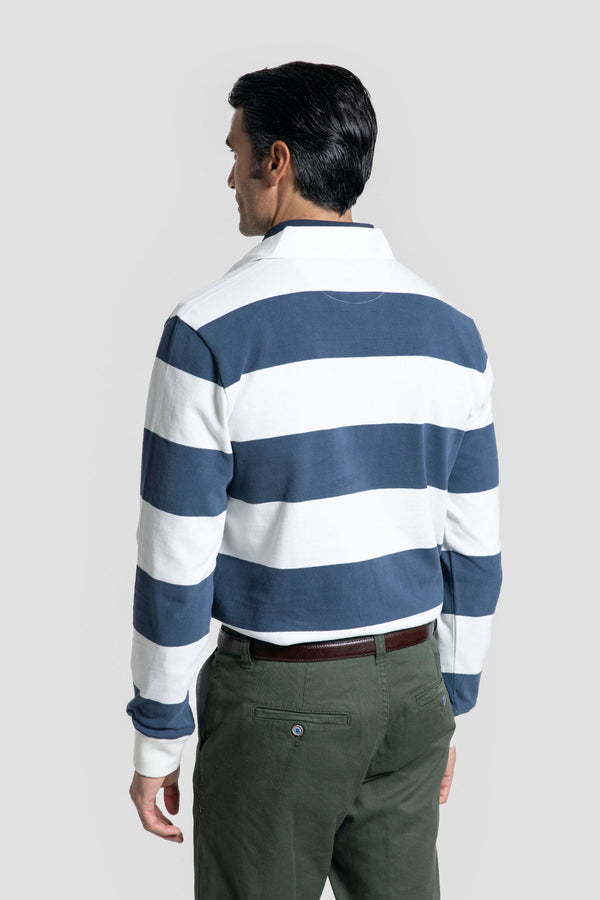 Polo Manga Larga Rayas Índigo - Legado SKU 0.32462