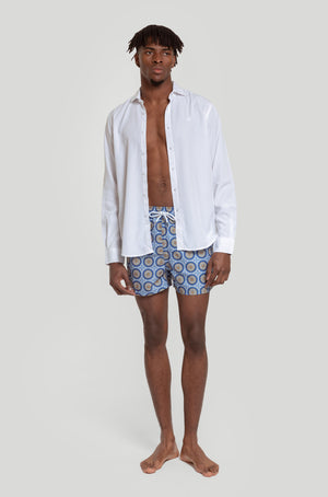 Maiô estampado azul SKU 0.30882