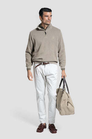Sudadera media Cremallera Taupe - Raíces SKU 0.32275