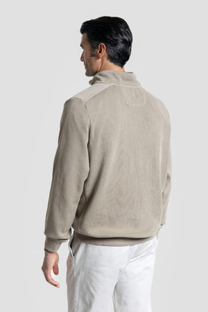 Sudadera media Cremallera Taupe - Raíces SKU 0.32275