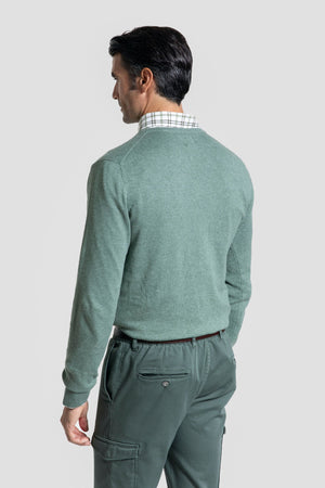 Jersey Cuello Pico Verde Hoja - Raíces SKU 0.32457