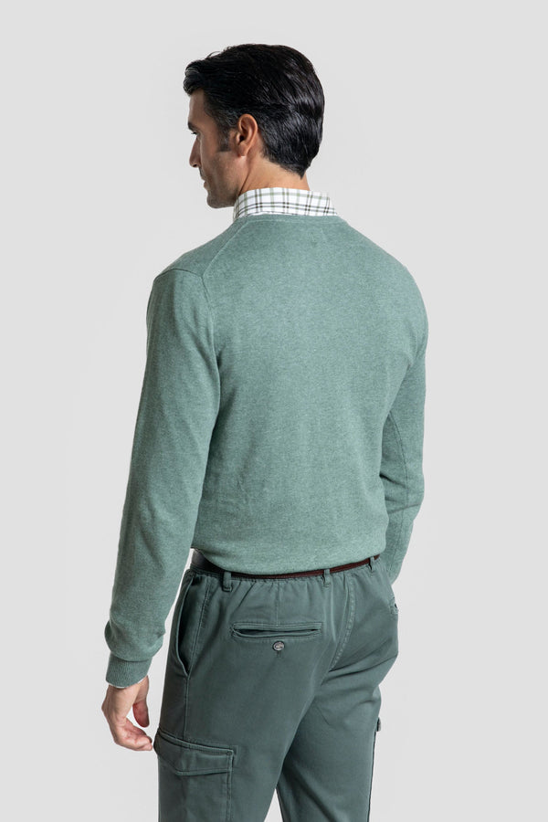 Jersey Cuello Pico Verde Hoja - Raíces SKU 0.32457