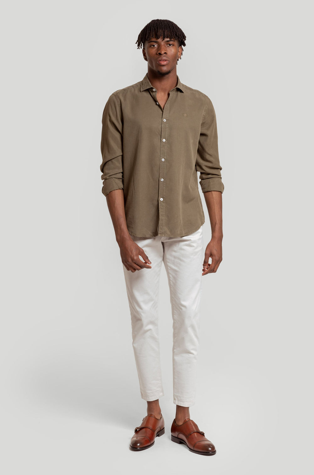 Camisa Algodón Soft Fit Kaki SKU 0.31145