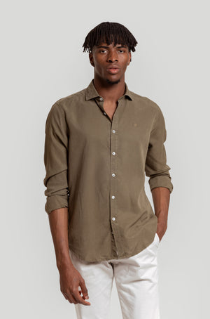 Camisa Algodón Soft Fit Kaki SKU 0.31145