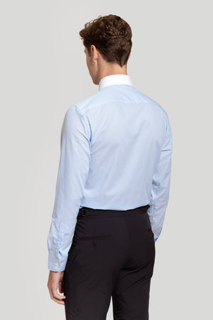 Camisa Raya Celeste Cuello Blanco SKU 0.24307